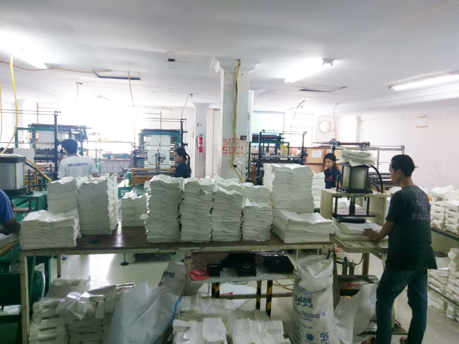 Indonesia - Bag Making Machines from Dipo improving their yields and getting a higher quality finished product.